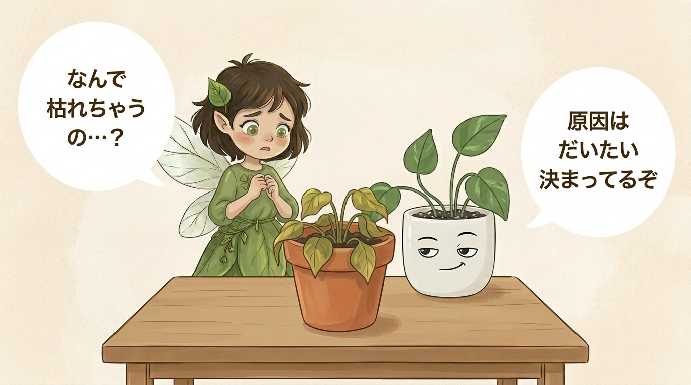観葉植物が枯れる7つの原因と今すぐできる対処法