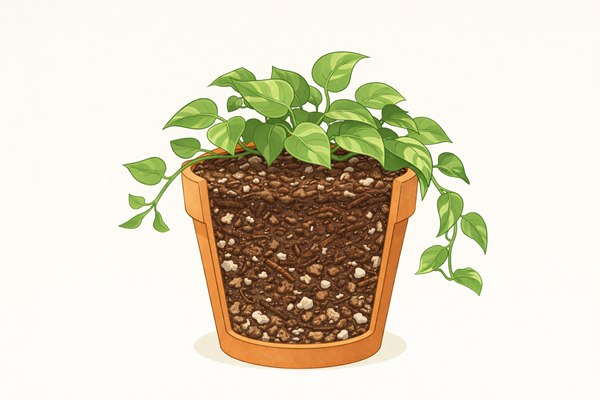 つる性植物の土