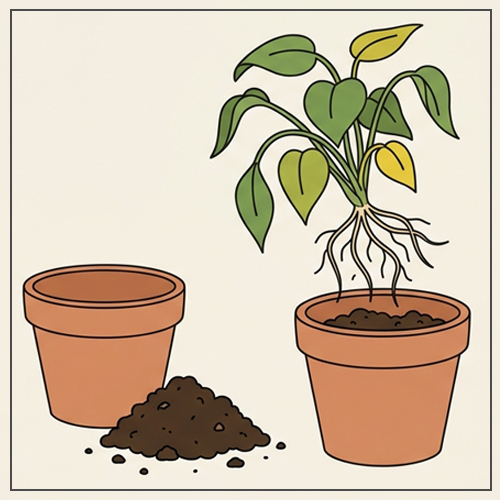手順③新しい土に植え替える