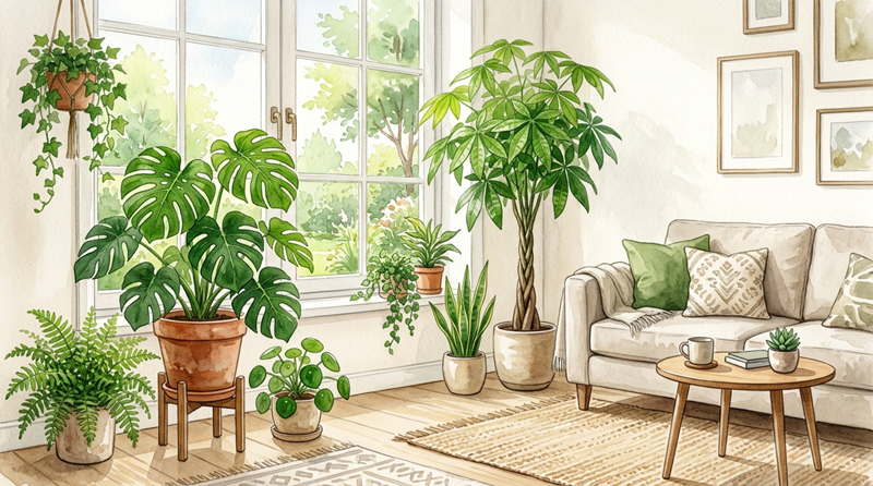 リビングに置いた観葉植物